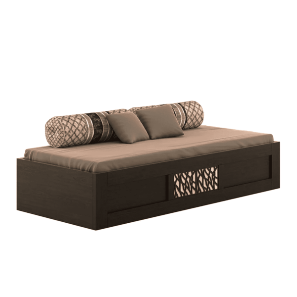 Tnagele Single Bed with Storage in Vermont Melamine Finish by Fern India