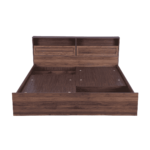 Assyla Queen Size Bed with Storage in Columbia Walnut Finish by Fern India
