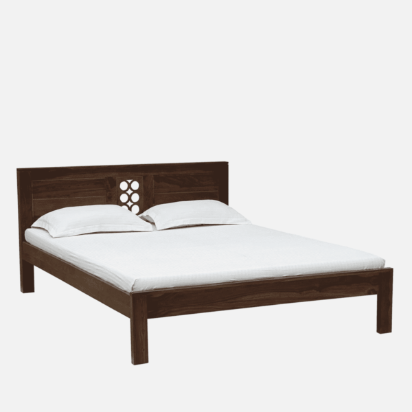 Oznerol Solid Wood King Size Bed in Provincial Teak Finish By Fern India