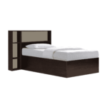 Lapo Single Bed in Walnut Finish by Fern India
