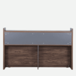 Aknavi Queen Size Bed with Headboard & Box Storage in Natural Walnut Colour By Fern India