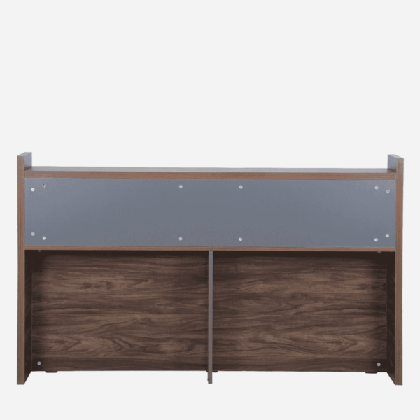 Aknavi Queen Size Bed with Headboard & Box Storage in Natural Walnut Colour By Fern India