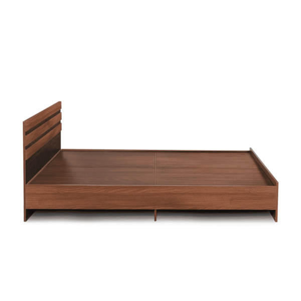 Aococ Queen Size Bed in Black & Acacia Dark Matt Finish by Fern India
