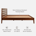 Sdeel Queen Size Bed In Dark Oak Finish By Fern India