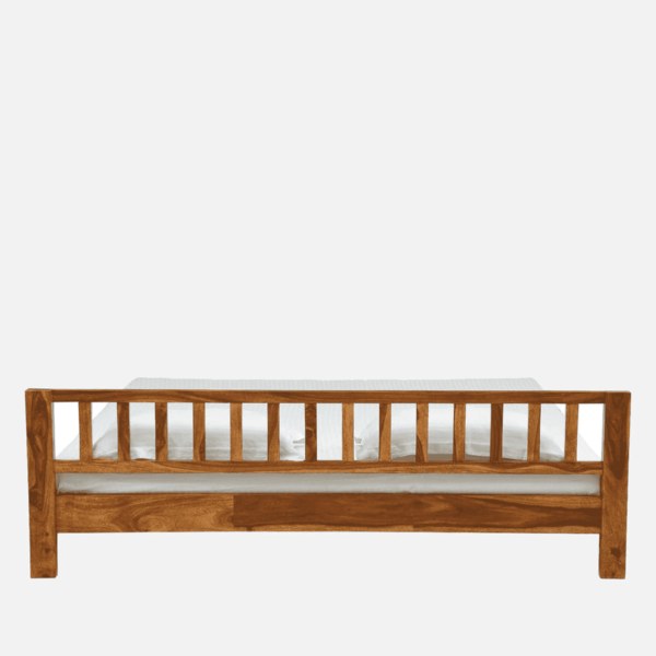 Droftreh Solid Wood Queen Size Bed in Rustic Teak Finish By Fern India