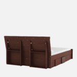 Atuoyr King Size Bed with Box Storage in Wenge Finish By Fern India