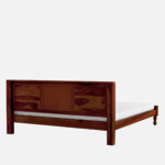 Akimaris Solid Wood King Size Bed In Honey Oak Finish By Fern India