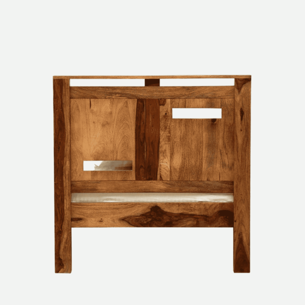Yacsib Solid Wood Single Bed Without Storage In Rustic Teak Finish By Fern India