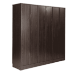 Ner 6 Door Wardrobe with External Drawers in Wenge Finish by Fern India