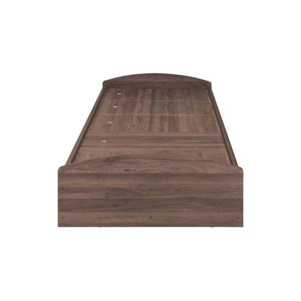 Nosidda Single Bed with Storage in Walnut Finish by Fern India