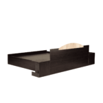 Asira Bedroom Set (King Bed with Storage, 4 Door Wardrobe & Two Bedside Tables) in Wenge Finish By Fern India