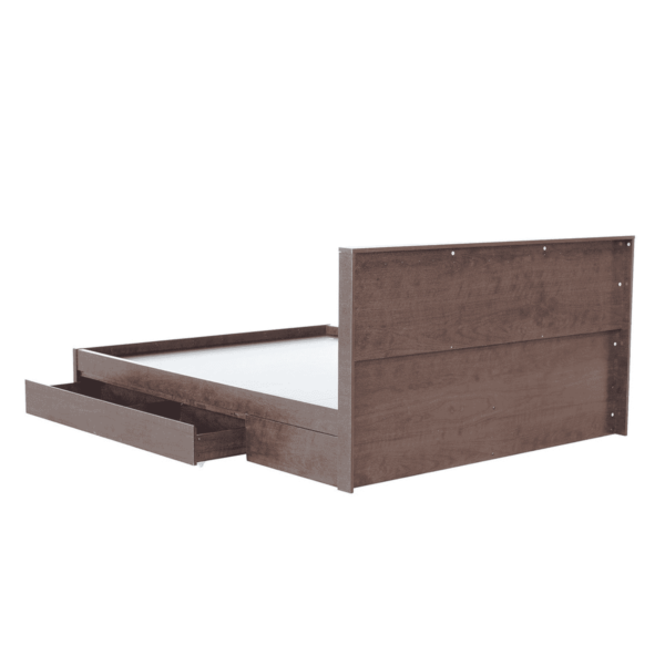 Yliac Queen Size Bed with Drawer Storage in Wenge Finish By Fern India