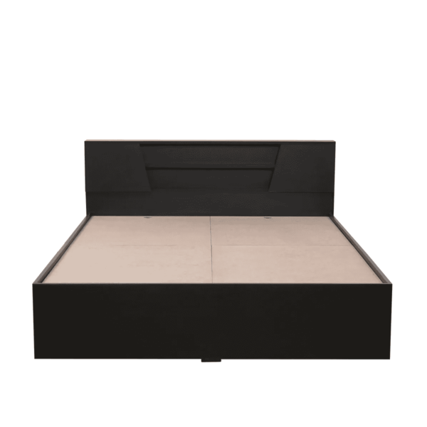 Akron Queen Size Bed with Box Storage in Wenge Finish - Mintwud by Fern India