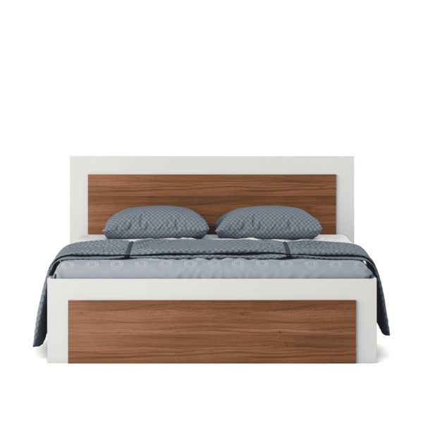 Aromid King Size Bed in Frosty White Colour by Fern India