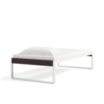 QE Single Single Bed in Off White & Brown Finish by Fern India