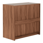 Okuy Wide Chest of 5 Drawers in Columbia Walnut Finish by Fern India