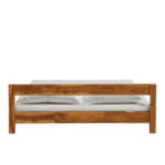 Doowta Solid Wood Queen Size Bed in Rustic Teak Finish By Fern India