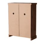 Anmak Two Door Shoe Rack in Walnut Finish by Fern India