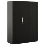 Omsok Grace 3 Door Wardrobe in Natural Wenge & Woodpore Finish by Fern India