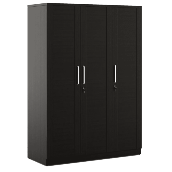 Omsok Grace 3 Door Wardrobe in Natural Wenge & Woodpore Finish by Fern India