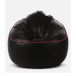Ahddum XXXL Bean Bag with beans in Black Colour by Fern India