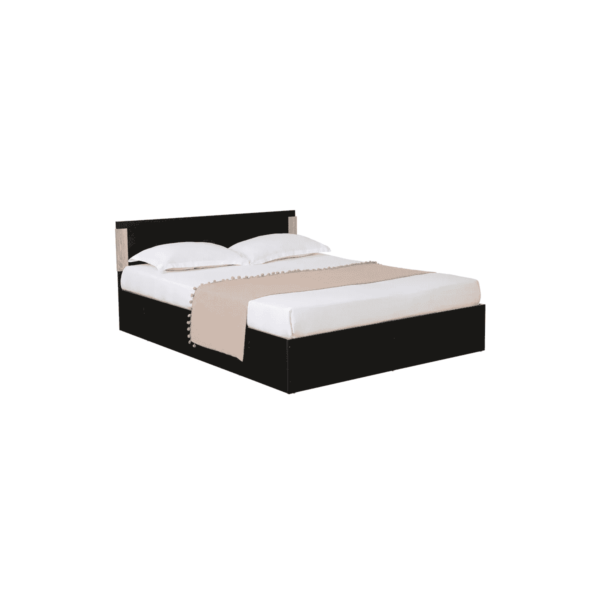 Ikkin Queen Size Bed in Brown & Sonoma Oak Finish by Fern India