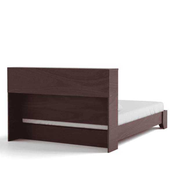 Adiv King Size Bed with Headboard Storage in Wenge Finish By Fern India