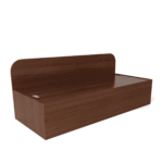Nawid Single Bed with Storage in Walnut Color by Fern India