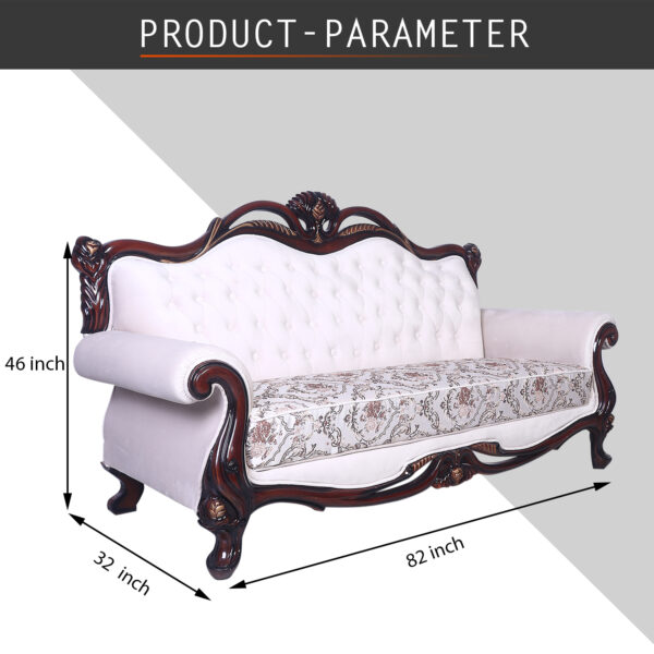 Lotus 3 Seater Sofa in Wenge color by Fern India