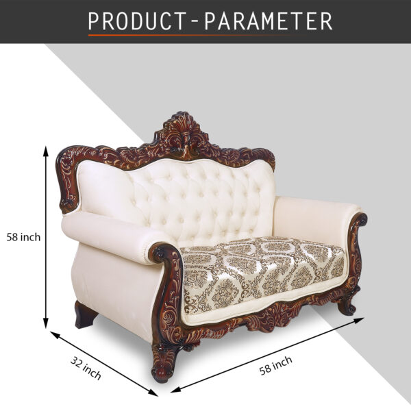 Trendy 2 Seater Sofa in Honey Brown color by Fern India
