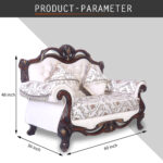 Lotus 2 Seater sofa in Wenge Color by fern India